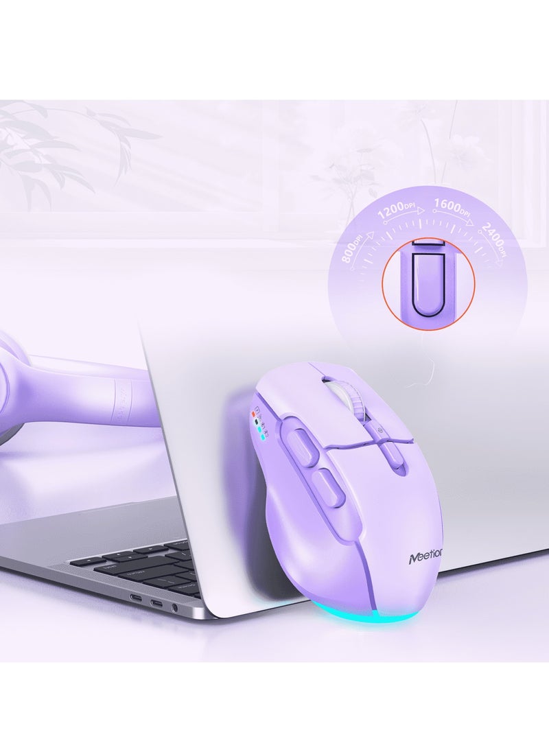 MEETION Wireless Dual-Mode Ergonomic Mouse BTM001 Ergonomic Design 2.4g Bluetooth Dual Mode Multiple Colors Available