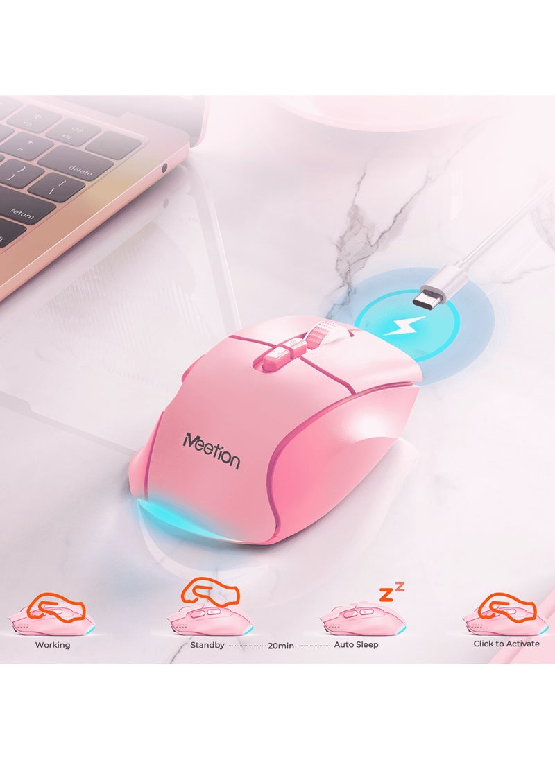 MEETION Wireless Dual-Mode Ergonomic Mouse BTM001 Ergonomic Design 2.4g Bluetooth Dual Mode Multiple Colors Available