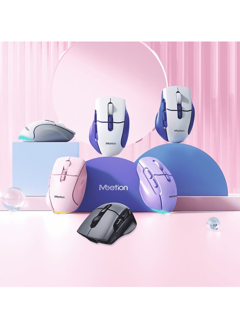 MEETION Wireless Dual-Mode Ergonomic Mouse BTM001 Ergonomic Design 2.4g Bluetooth Dual Mode Multiple Colors Available