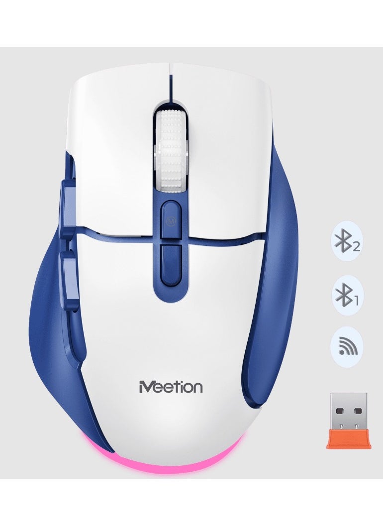 Meetion ergonomic mouse 2.4& bluetooth dual mouse