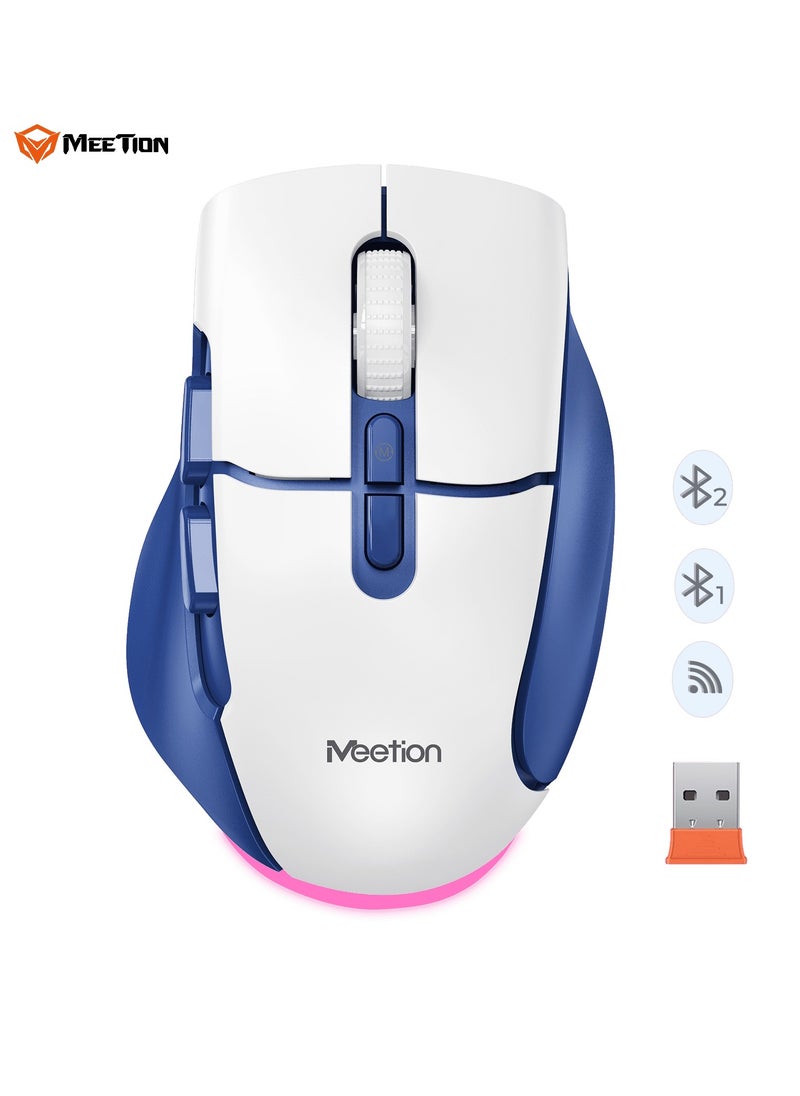 MEETION Wireless Dual-Mode Ergonomic Mouse BTM001 Ergonomic Design 2.4g Bluetooth Dual Mode Multiple Colors Available