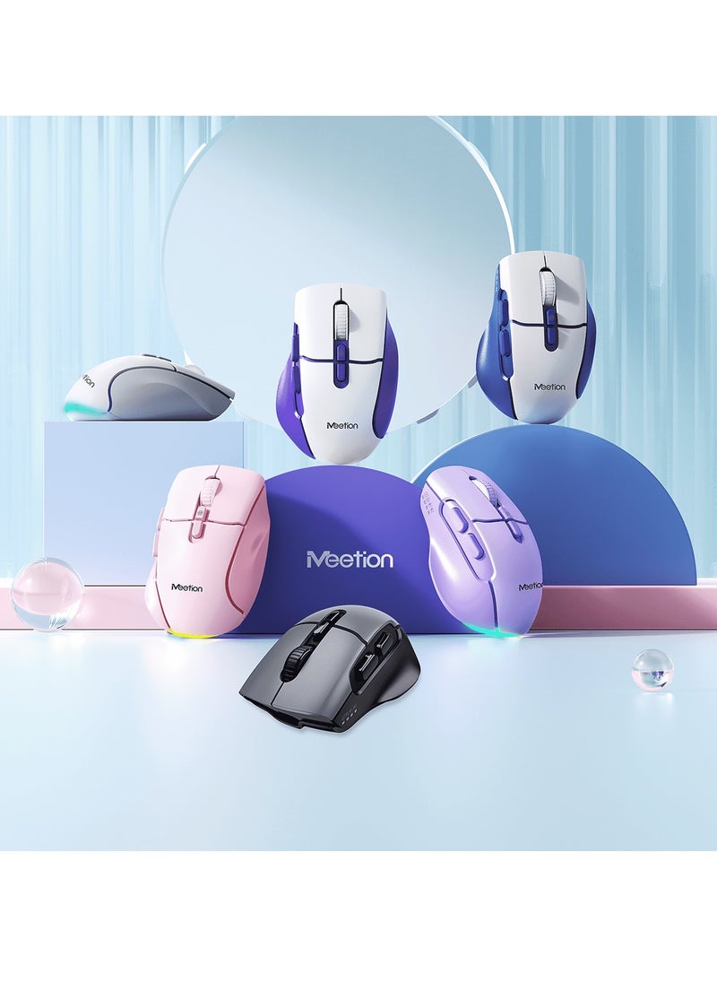 MEETION Wireless Dual-Mode Ergonomic Mouse BTM001 Ergonomic Design 2.4g Bluetooth Dual Mode Multiple Colors Available