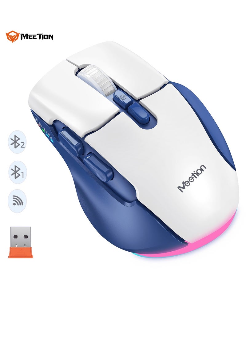 MEETION Wireless Dual-Mode Ergonomic Mouse BTM001 Ergonomic Design 2.4g Bluetooth Dual Mode Multiple Colors Available