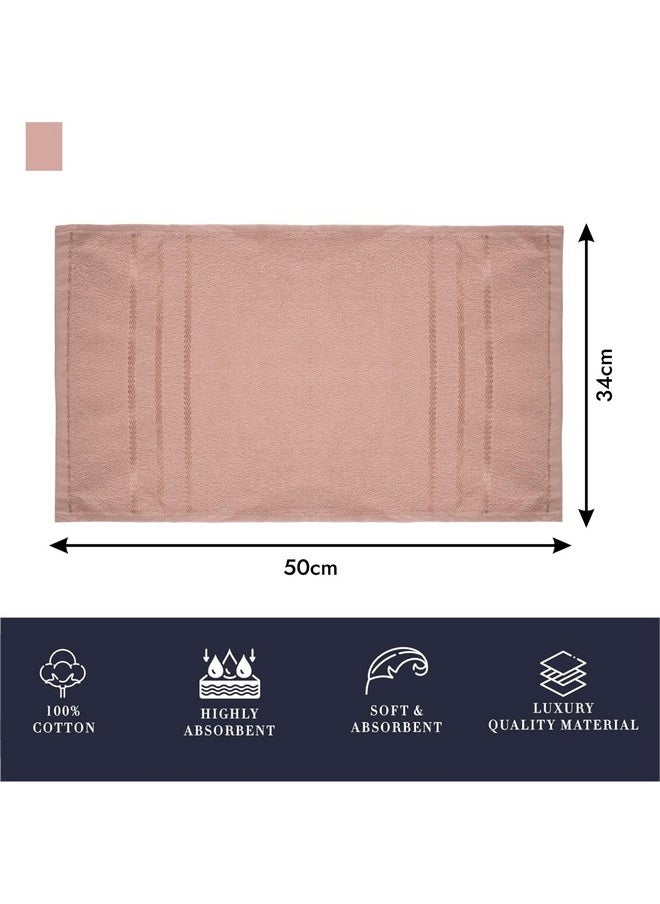 Face Towel | Cotton Towels For Facewash | Towels For Daily Use | Workout Hand Towel | Lining Design | 14X21 Inch | Pack Of 3 | Brown