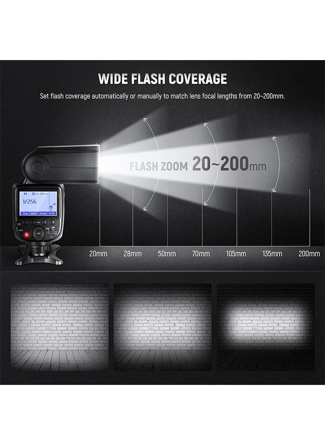 NEEWER NW700-C TTL Flash Speedlite Compatible with Canon DSLR Cameras, 1/8000s High Speed Sync Speedlight, 1/1-1/256 Output, TCM Function, 230 Full Power Flash, 0.1-2.7s Fast Recycling Flashlight