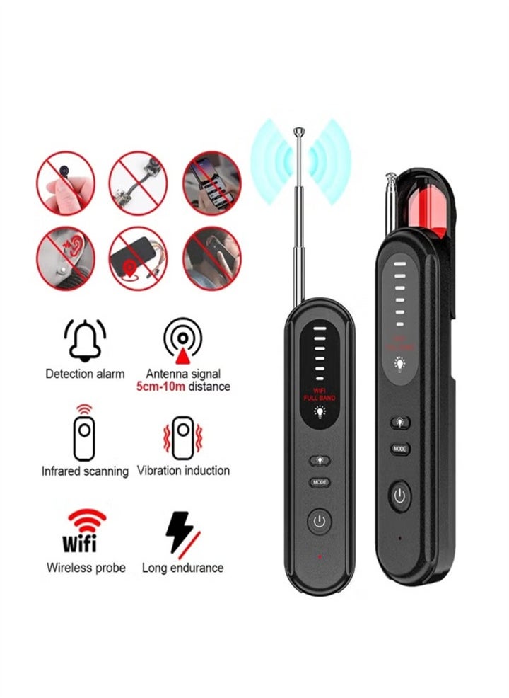 Anti Spy Detector, 6 Level Sensitivity Multi-Function Camera Detector, Portable Wireless GPS RF Signal Scanner Snooping Device Finder for Travel, Office, Hotel