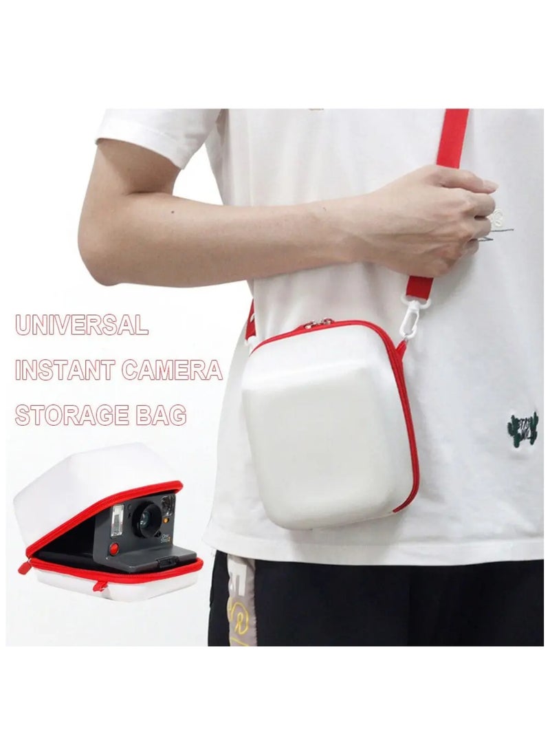 Universal Instant Camera Storage Bag for Polaroid GO/One Step 2/NOW+ Carrying Case Hard Protective Cover EVA Anti-drop (White)