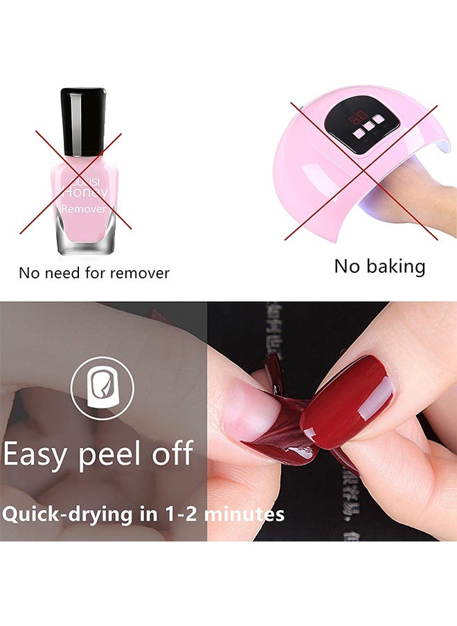10 PCS Easy Peel Off Nail Polish Set, Non-Toxic Water Based Quick Dry Nail Polish Set Organic And All-Natural Nail Polish For Women And Girls