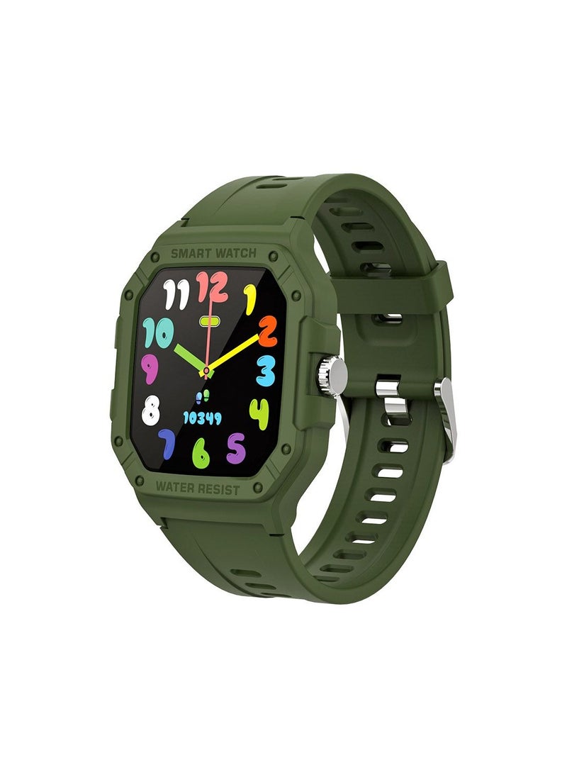 Moxedo Junior SmartWatch 1.7” HD Screen for Girls/Boys with Cool 6 Watch Faces Sleep Mode 22 Sports Modes Alarm Clock Pedometer with Built-in Kids Games (Green)