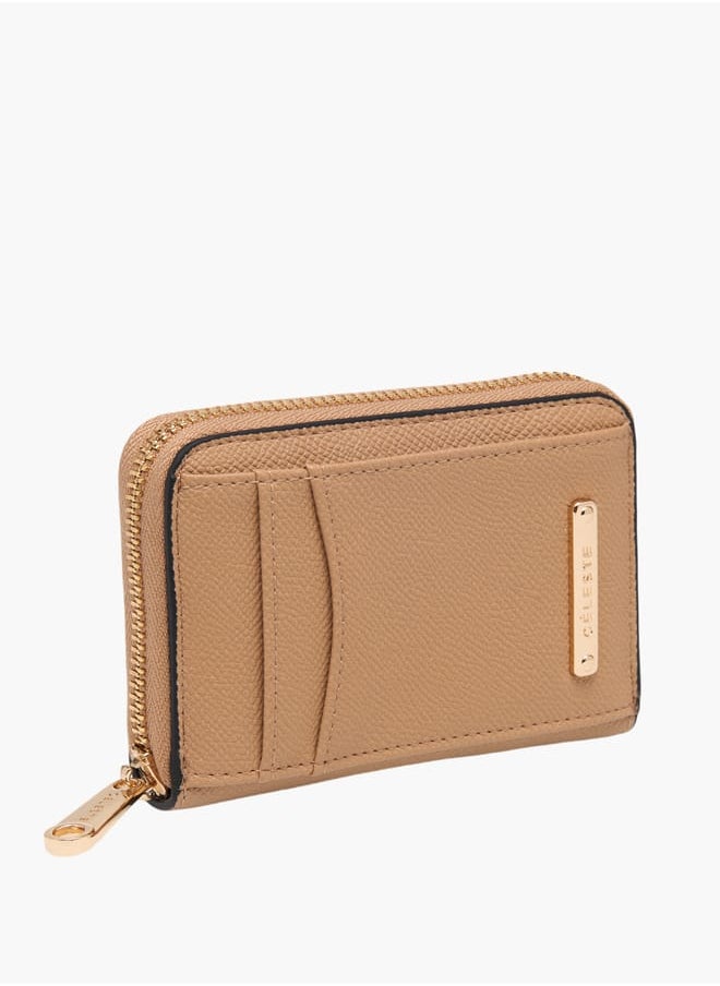 Textured Zip Around Wallet