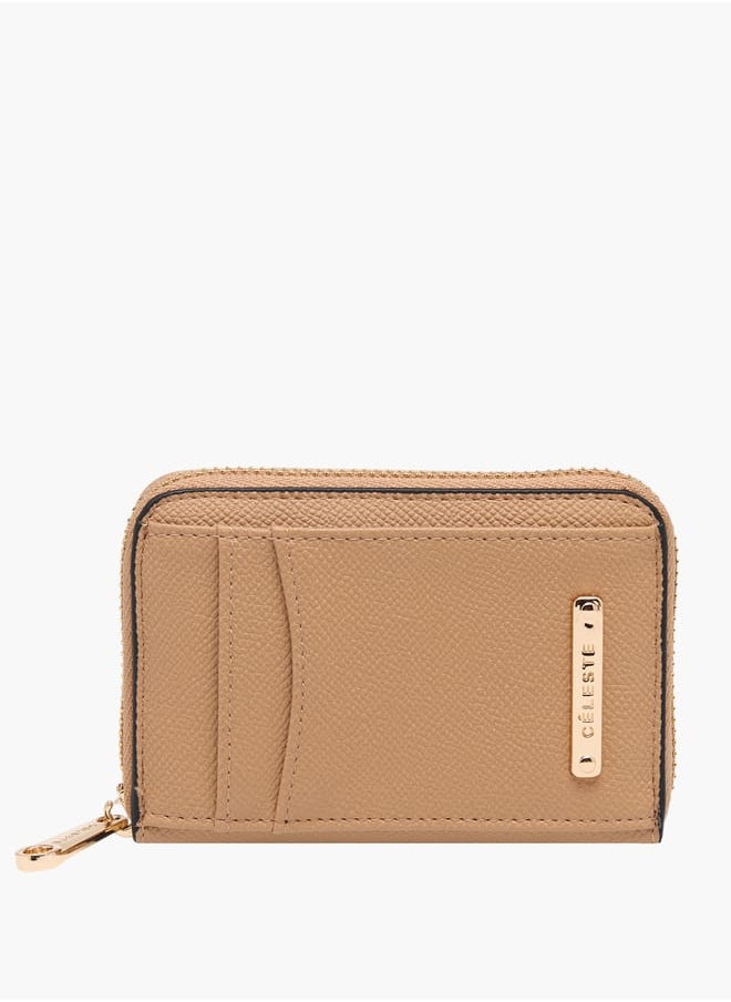 Textured Zip Around Wallet