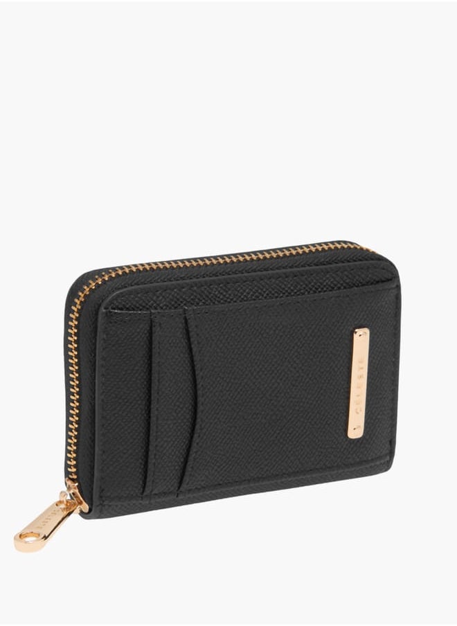 Textured Zip Around Wallet