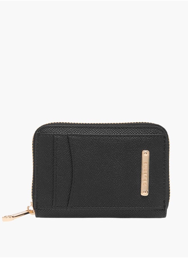 Textured Zip Around Wallet