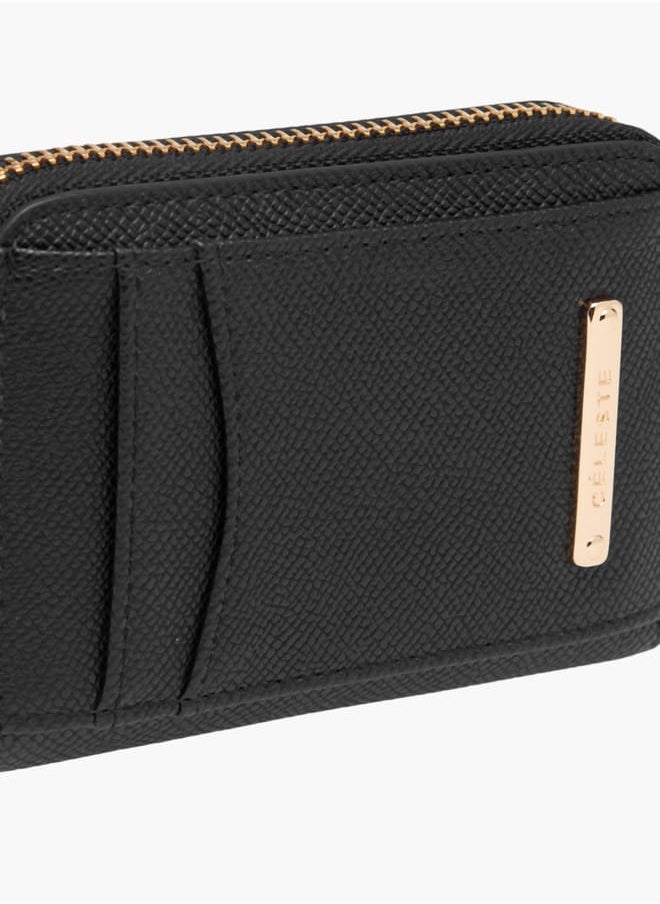 Textured Zip Around Wallet