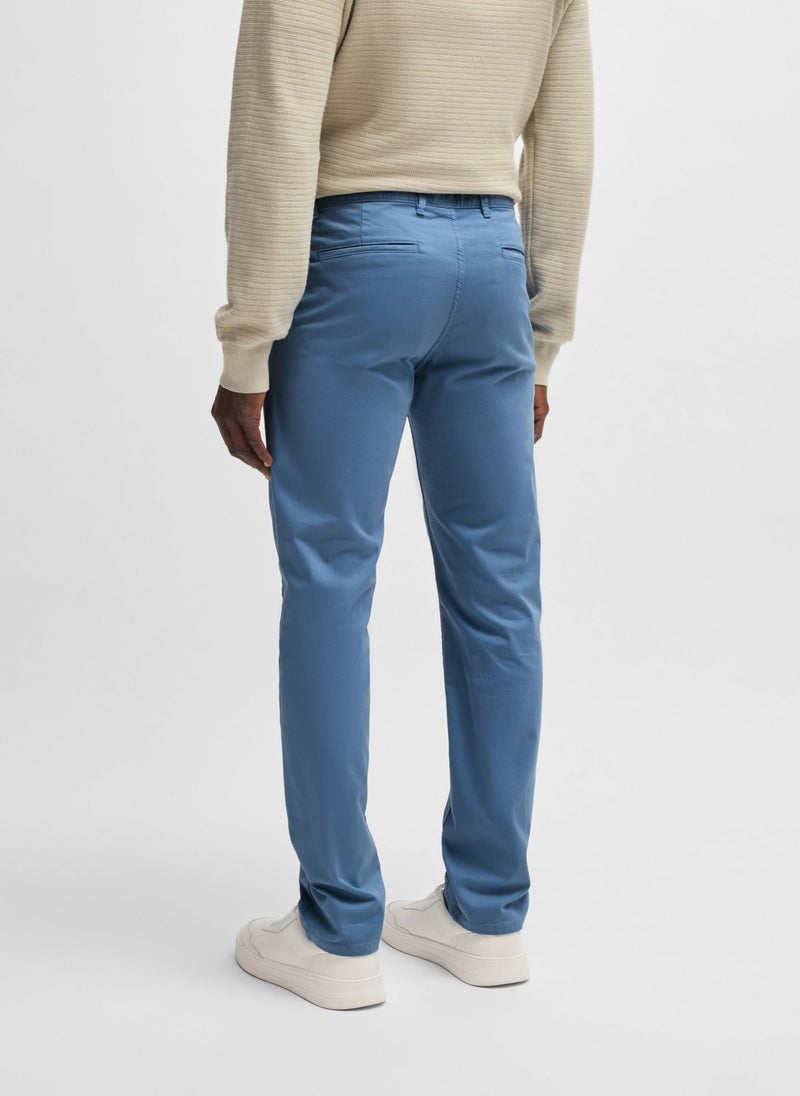 Slim-fit chinos in stretch-cotton satin