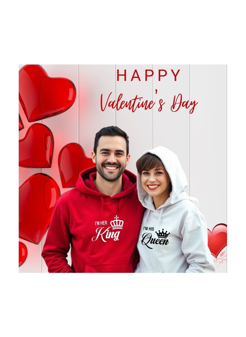 Valentines Day Couples Hoodies-Comfortable Hoodies For Boyfriend,Girlfriend,Husband Or Wife-Cute Outfits For Valentine's Day