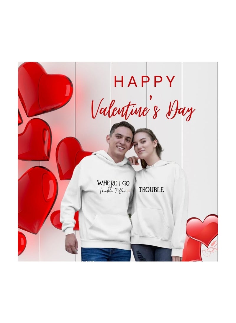 Valentines Day Couples Hoodies-Comfortable Hoodies For Boyfriend,Girlfriend,Husband Or Wife-Cute Outfits For Valentine's Day