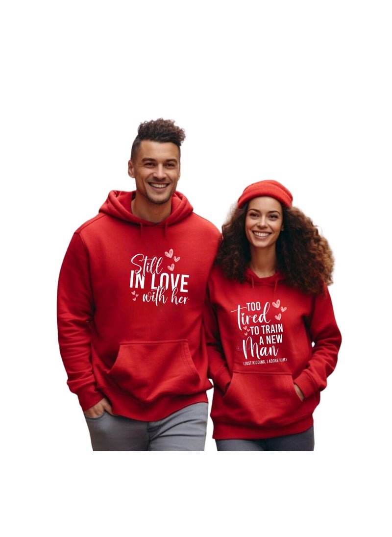 Valentines Day Couples Hoodies-Comfortable Hoodies For Boyfriend,Girlfriend,Husband Or Wife-Cute Outfits For Valentine's Day