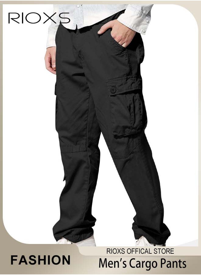 Men's Cargo Pants,Breathable Sports Sweatpants,Mens Work Pants,Casual Athletic Jogger Trousers For Men,Comfy Elastic Waist Men Pants With Pockets,Classic Baggy Pant For Leisure Or Outdoor Activities