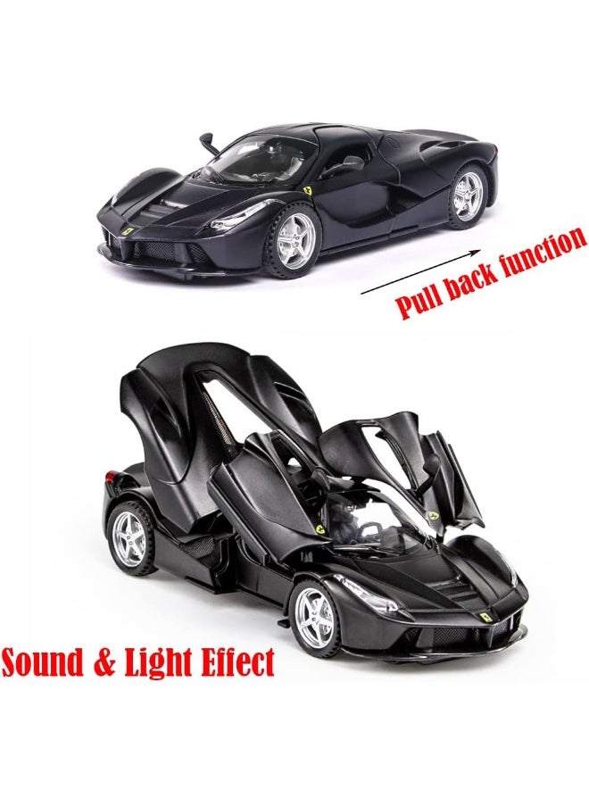 1/32 Alloy Collectible Race Car Model Toy, Diecast Zinc Alloy Pull Back Collectible Toy Car, Sound and Light Pull Back Model Car for Kids Boy Girl Gift