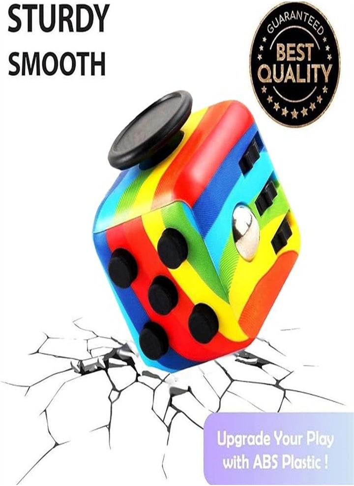 Stress relief magic cube, release stress magic cube, magic cube set, suitable for adults and children to relieve stress anxiety toys creative gifts, soft material (rainbow color * 2)