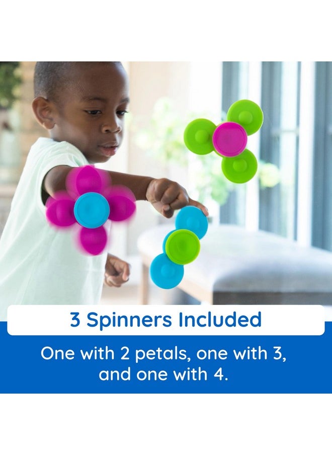 Whirly Squigz - 3 Silicone Spinners For Toddlers & Kids, 10 Mos+