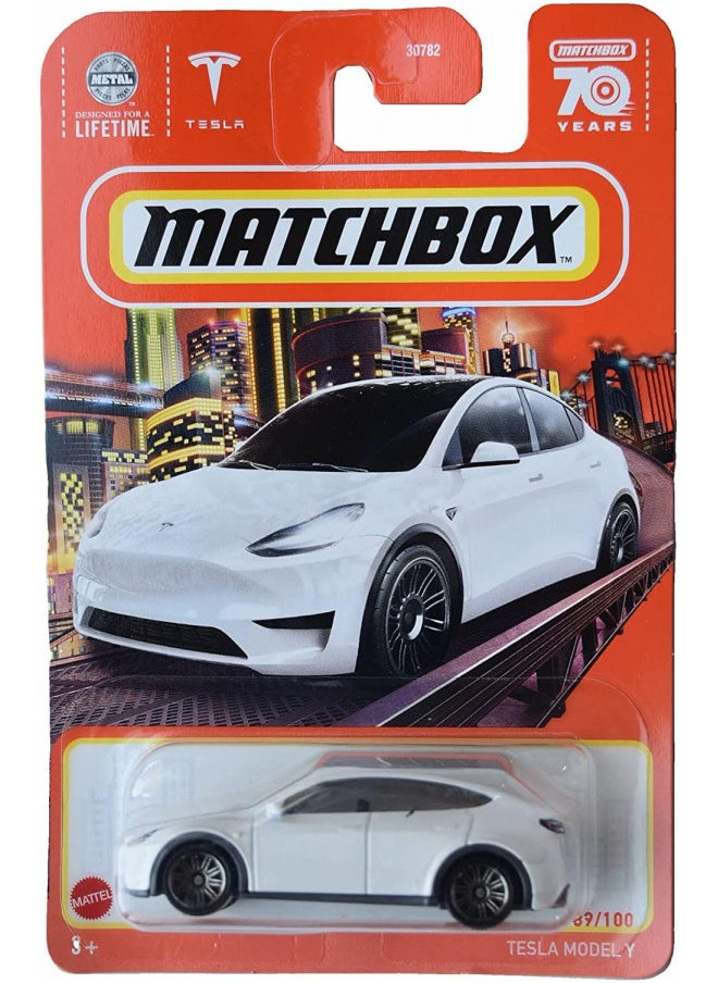 Matchbox Tesla Model Y, 70 Years 89/100 [White]