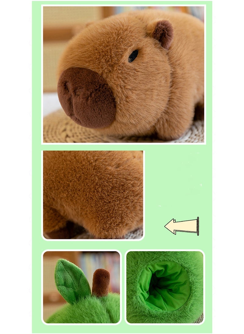 Cute Capybara Plush Toy Soft Stuffed Creative Doll Gift for Boys Girls All Ages (35cm)