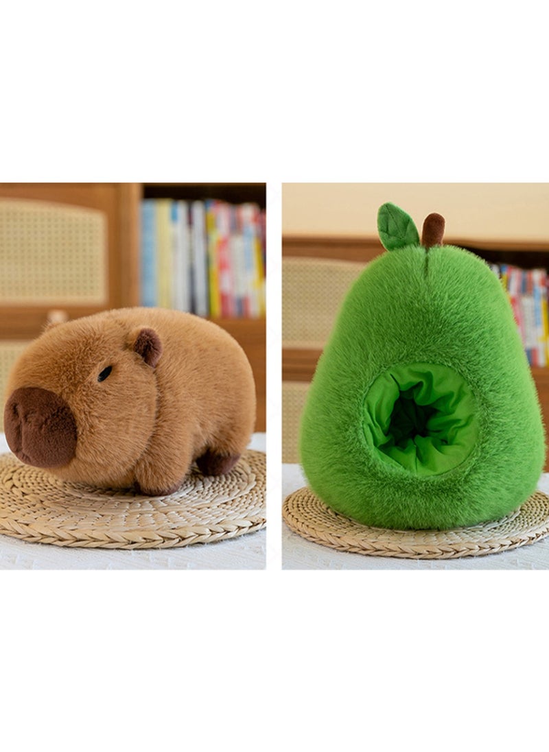 Cute Capybara Plush Toy Soft Stuffed Creative Doll Gift for Boys Girls All Ages (35cm)