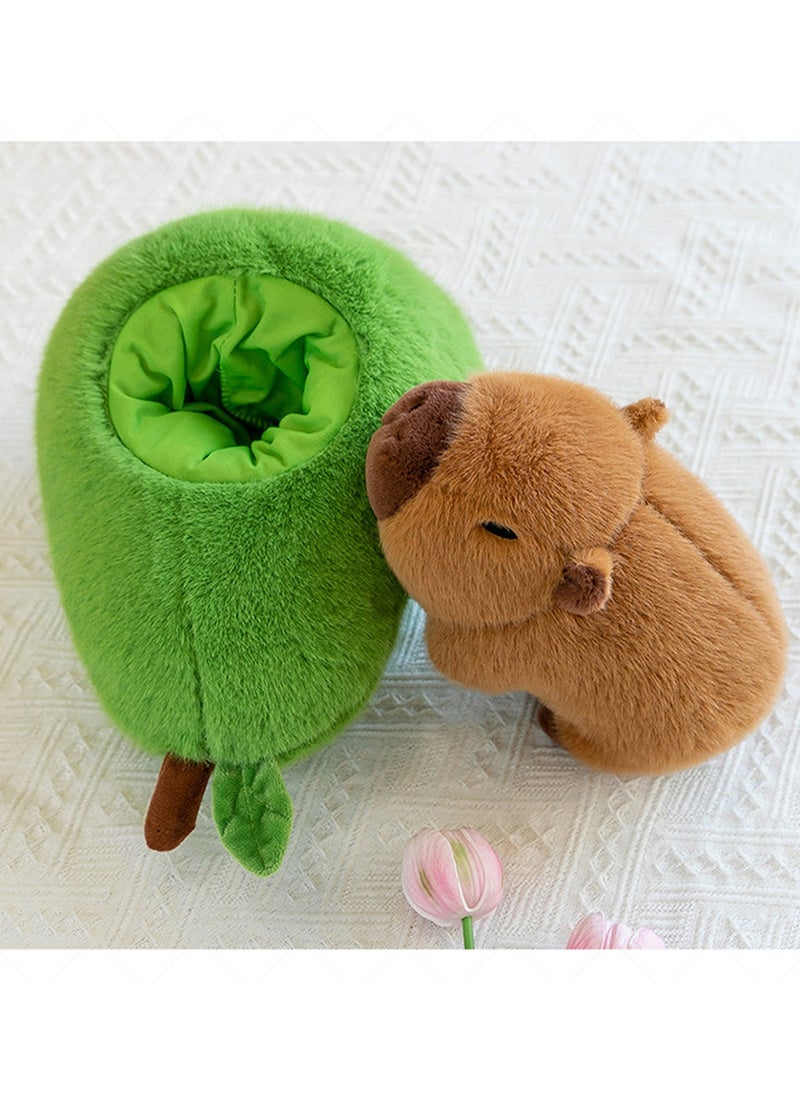 Cute Capybara Plush Toy Soft Stuffed Creative Doll Gift for Boys Girls All Ages (35cm)