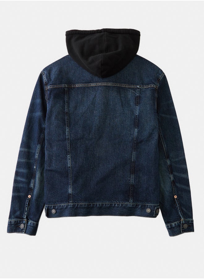 AE Hooded Denim Trucker Jacket