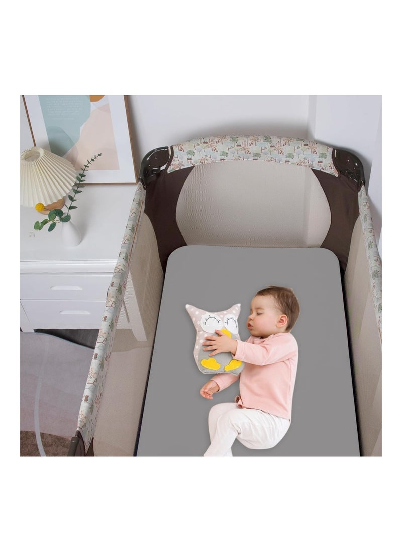 2 Pack 100% Waterproof Mini Crib Mattress Cover Protector