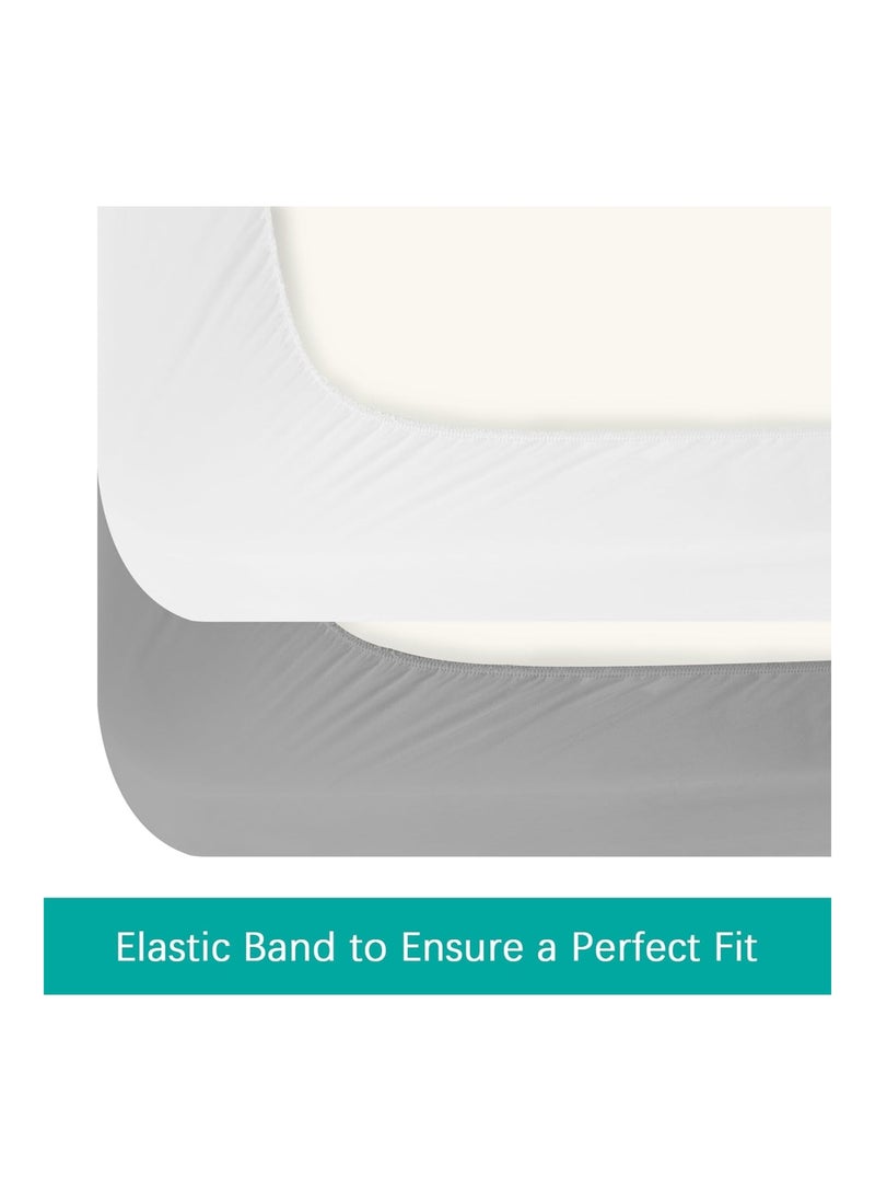 2 Pack 100% Waterproof Mini Crib Mattress Cover Protector