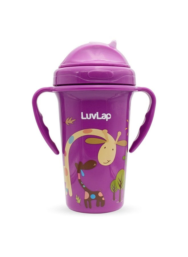 Tiny Giffy Sippy Cup, Silicone Straw, Bpa Free, 300 Ml 18M+ (Purple)