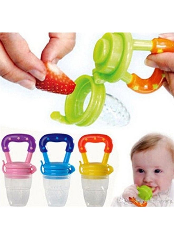 Baby Pacifier Food Feeder Silicone Fresh Fruit Vegetable Teething Nibbler Feeding Pacifier Bpafree; Selfsoothing Fruit Toy For Toddlers Infants(4 Months+) (Blue Pack Of 1)