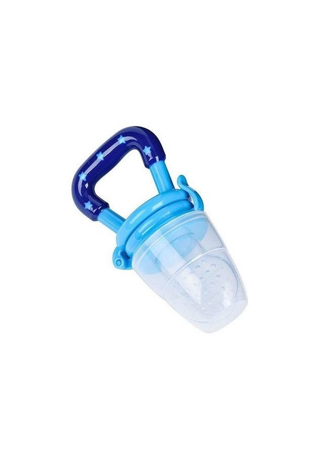 Baby Pacifier Food Feeder Silicone Fresh Fruit Vegetable Teething Nibbler Feeding Pacifier Bpafree; Selfsoothing Fruit Toy For Toddlers Infants(4 Months+) (Blue Pack Of 1)