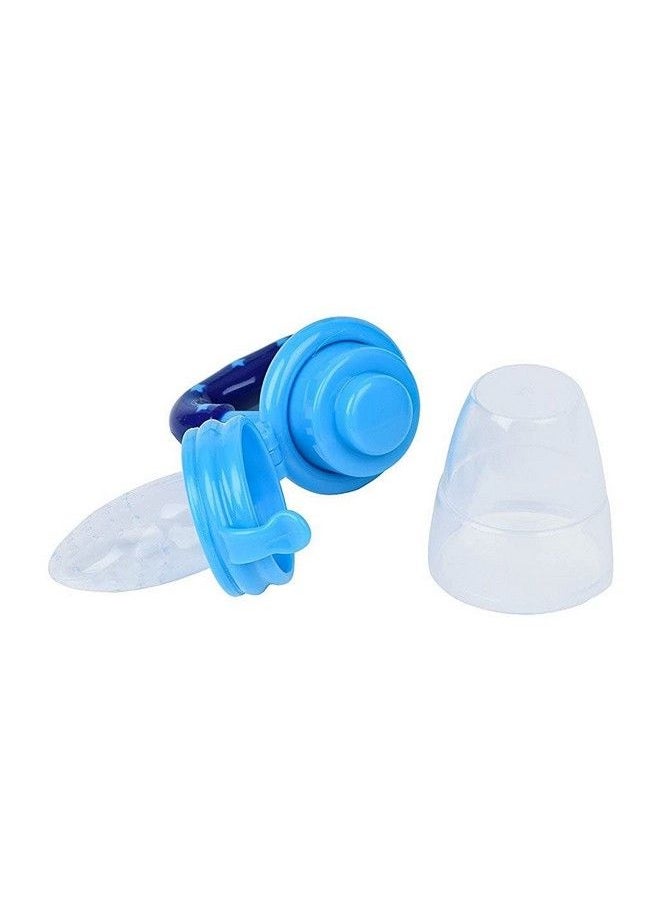 Baby Pacifier Food Feeder Silicone Fresh Fruit Vegetable Teething Nibbler Feeding Pacifier Bpafree; Selfsoothing Fruit Toy For Toddlers Infants(4 Months+) (Blue Pack Of 1)