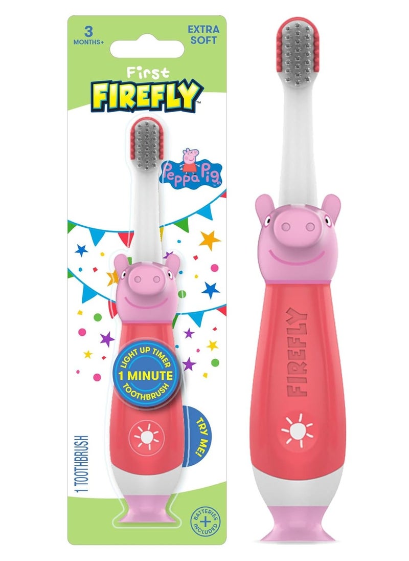 Firefly First Peppa Light Up Timer Toothbrush with Extra Soft Bristles, 1 Count