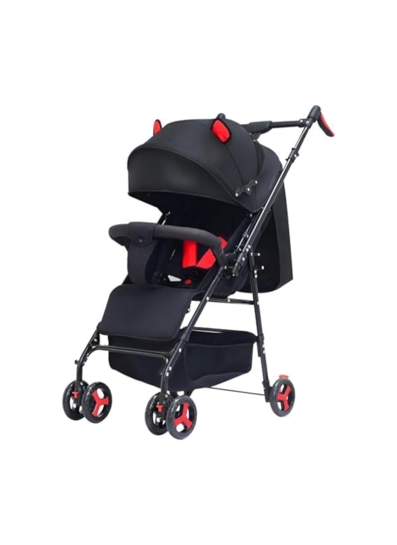 Baby Stroller Lightweight Cabin Pram and Infant Carrier Push Chair - Foldable All-Terrain Stroller With Convertible Double Seats, Convenient Stroller