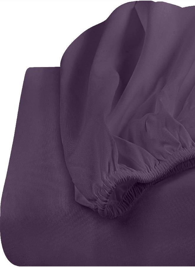 Utopia Bedding Queen Fitted Sheet - Bottom Sheet - Deep Pocket - Soft Microfiber -Shrinkage and Fade Resistant-Easy Care -1 Fitted Sheet Only (Purple)