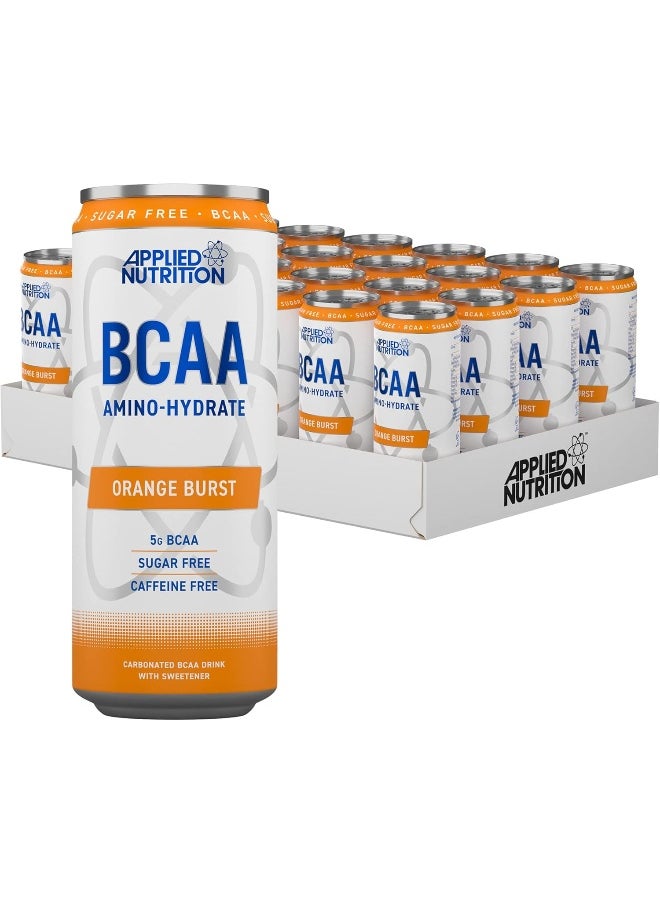 Bcaa Energy Drink Caffeine Free Bcaa Amino Hydrate Sugar Free Branch Chained Amino Acids Pack Of 24 Orange Burst