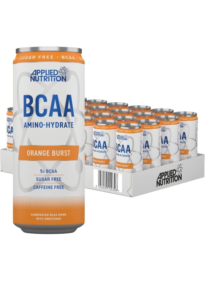 Bcaa Energy Drink Caffeine Free Bcaa Amino Hydrate Sugar Free Branch Chained Amino Acids Pack Of 24 Orange Burst