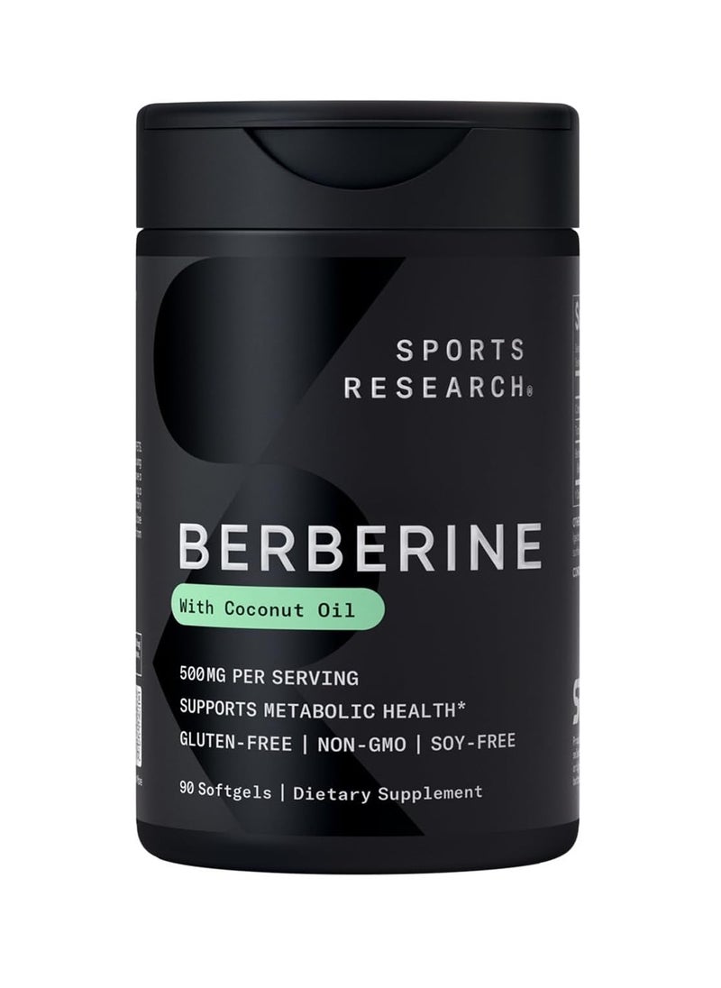 SR Berberine with Coconut Oil 500mg per Serving 90 softgels