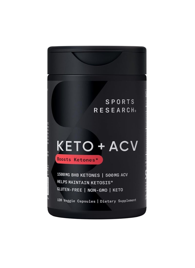 SR Keto+ACV Boosts Ketones 1500mg 120 veggie capsules