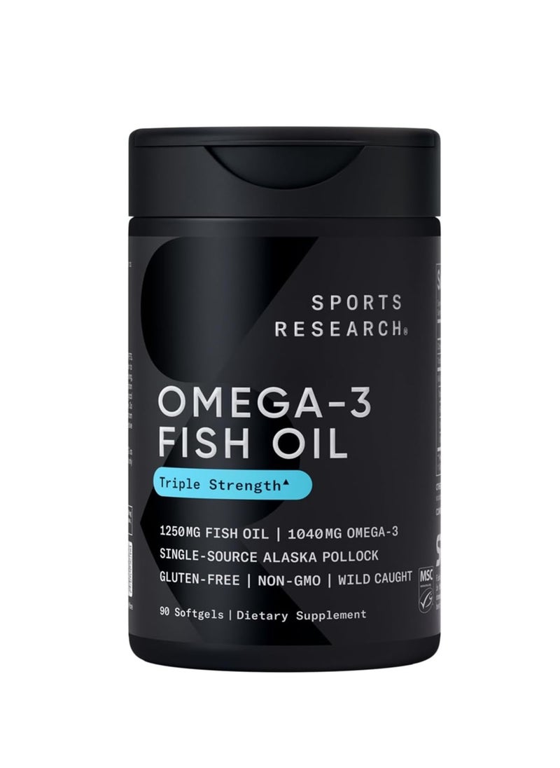 SR Omega-3 Fish Oil Triple Strength 1250mg 90 Softgels