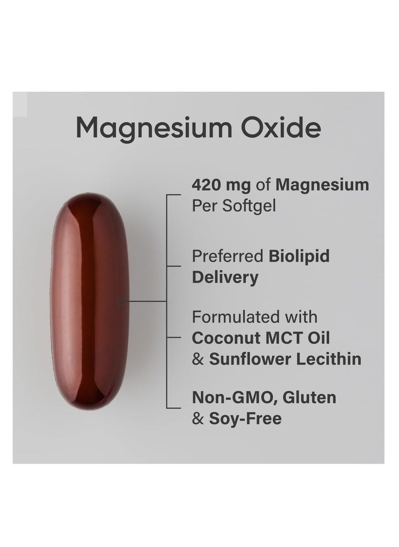 SR Magnesium Oxide Biolipid Delivery 420mg 90 softgels