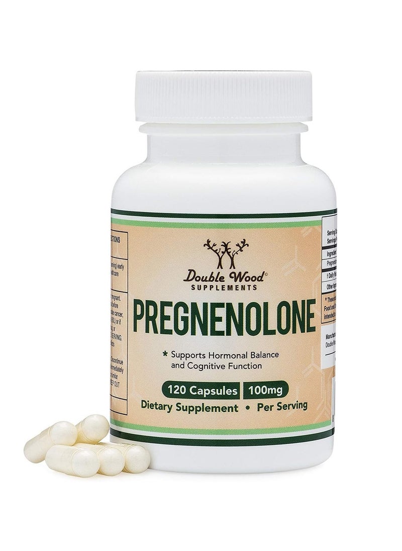 Pregnenolone Supplement Supports Hormonal Balance and Cognitive Function 100 mg 120 capsules