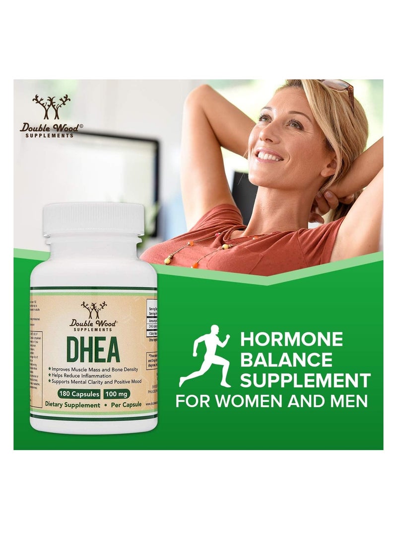 DHEA Max Strength Supplements 100 mg per Serving 180 capsules