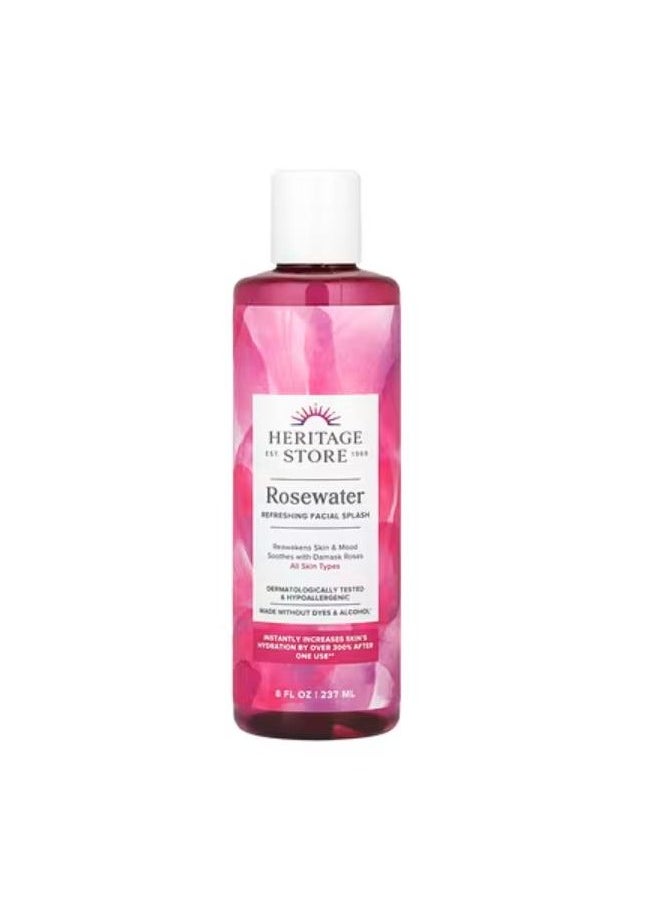 Heritage Store Rosewater Refreshing Facial Splash 8 fl oz 237 ml