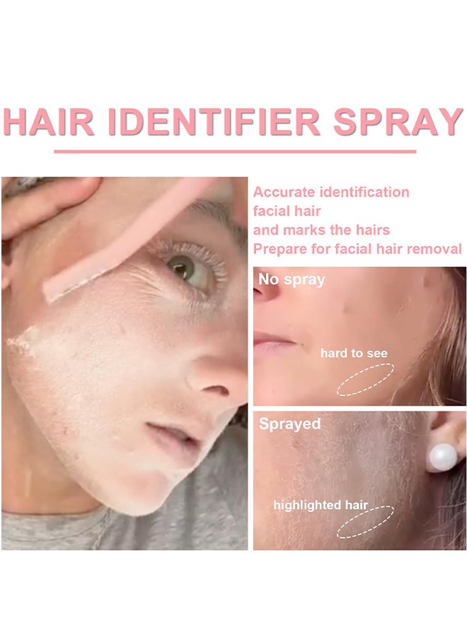 Hair Identifier Spray For Face Shaving, Hair Identifier Spray For Face Shaving Dermaplaning, White Dermaplaning Spray, Dermaplaning Face Spray Powder, Skin Hair Identifier Spray, 100ML